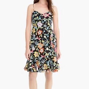 Floral Black Mini Dress